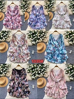 Váy shop về hồng và tím $42 fz eo bo chun nha cả nhà